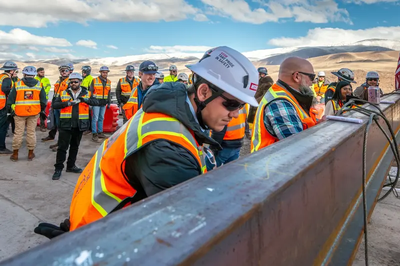 Steel framing under construction at the McCarthy Vantage data center campus